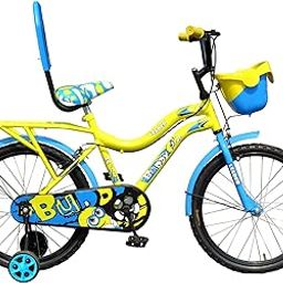 Leader Buddy 16T Neon Yellow/Pantone Blue Colour Cycle for Kids/Age Group 5-8 Years - Road Cycle (Single Speed) (16T, Neon Yellow Pantone Blue)-image-91
