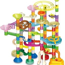 Marble Run for Kids Ages 4-8-12-150pcs Sturdy Building Toys - Amazing Fun Boys Girls Gifts - Magic Tracks - Glow in The Dark - Mindware - Marbles for Kids-5