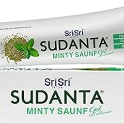 Sri Sri Tattva Sudanta Minty Saunf Gel Toothpaste | Herbal Actives for Fresh Breath & Gum Health | Sulphate-Free, Non-Fluoride, Ayurvedic Oral Care with Fennel & Mint | 150g (Pack Of 2)-25