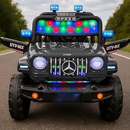 Storio G63 Black 4x4 SUV for Kids – Battery Ride-on with Remote & Manual Drive, LED Windshield & Headlights, Music, 4WD Power, Long Battery Life.-image-14