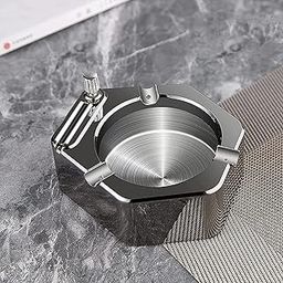 Nilzone Retro Metal Ashtray Ten Thousand Match Lighter Flint Fire Starter Lighter Desk Decorations Gadgets For Men-image-2