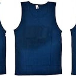 Gym Vest for Men & Boys Sports Running Cotton Sleeveless Vest/Baniyan Modern Fit Solid Inner wear in Blue Color (Pack of 3)-image-85