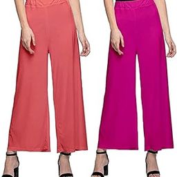 Combo Pack of 2 Malai Lycra Palazzo for Women & and Girls-image-73
