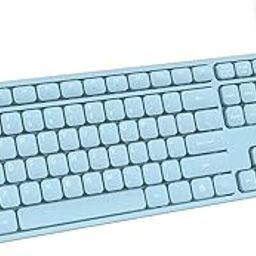 Portronics Ki-Pad 3 USB Wired Keyboard with Large Keycaps, Noise-Free Typing, Fn Multimedia Hotkeys, Full-Size Layout with Num Pad, Ergonomic Design, 1.5m USB Cable, for Laptop, PC, Mac (Blue)-32