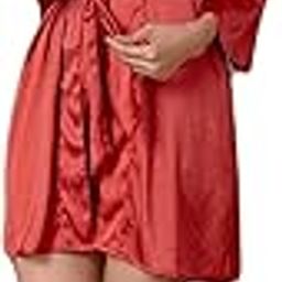 Womens Satin Top Shorts and Shrug 3 Piece Night Suit Set-picture-13
