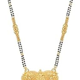 Traditional Hand Meena Long Mangalsutra Black Beads Mangal sutra For Women Gold long chain-picture-13