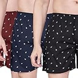 Pure Cotton Comfortable & Breathable Printed Regular Shorts/Boxer for Men, Pack of 3-picture-17