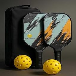 Chocozone Professional Fibre Glass Pickleball Paddle 14mm Thickness with 2 Pickle Ball Balls & Cover Pickleball Racket Set with Cushion Comfort Grip Birthday Gifts for Boys & Girls-image-84