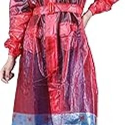 Waterproof Long/Full Raincoat for women with adjustable Hood and Belt Fashion Rain Coat Women for Bike-image-84