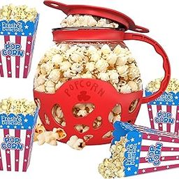 Enem Microwave Popcorn Maker, With Borosilicate Glass, With Full Customer Support from Enem, 3-in-1 Lid Measures Kernels and Melts Butter, Made Without BPA, Dishwasher Safe, with Free 4 Popcorn Box-picture-18