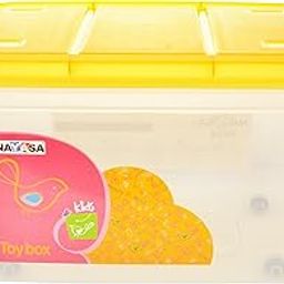 Nayasa Toy Box | 25 Ltrs | Small | Plastic Storage container for toys | Multi-purpose Storage Box | Transparent-image-62