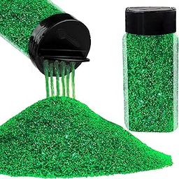 Sparkle Fine Glitter Dust Powder with Sprinkler Bottle | Multicolour Chamki Glitter for Art & Craft, Resin Art, Nail Art, Scrapbooking, Candle Making (50g) (Dark Green)-image-7
