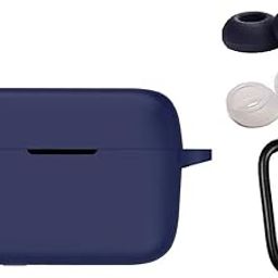 Printme™ Silicone Protective Cover Case for Noise Buds VS 102 Case Cover Earpods Case Cover (LED Visible) with Keychain & EarTips (Blue)-19