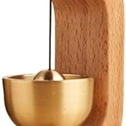 ANP Wooden Magnetic Doorbell with Brass Bell, Japanese Style Musical Door Chime, Wood and Brass (7cm Height)-image-88
