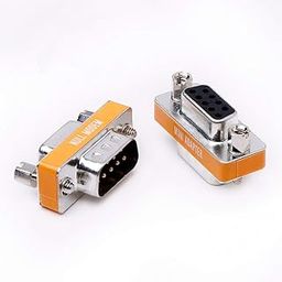 DB9 Null Modem Male to Female Slimline Data Transfer Serial Port Adapter 2 Pack-9