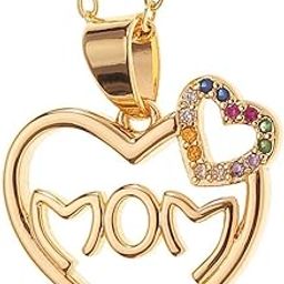Mother's Day/Mom's Birthday Gift- Mom/Mama Heart Stainless Steel Chain & Copper Cubic Zirconia Pendant Jewelry for Women- Thoughtful Gift for Ma-image-65