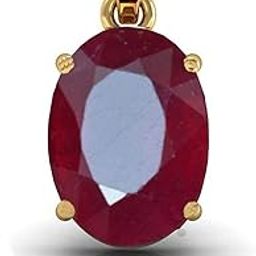 Certified 13.25 Ratti A+ Quality Natural Ruby Manik Ashtadhatu Gold Plated Pendant/Locket Gemstone by Lab Certified(Top A+) Quality-4