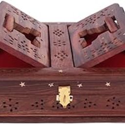 Click Pujan Book - Stand + Box | Holder and Reader | Stand Box for Ramayan, Gita, Guru Granth Sahib | Religious Book Box, Foldable | Home Temple Decor & Gift Item-image-56