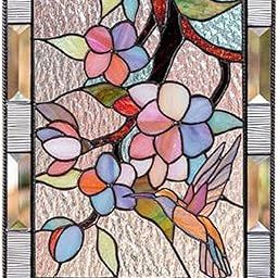 TOG Stained Glass Rectangle Window Panel Suncatcher Wall Decor Cherry'|Home & Garden| Home Decor| Suncatchers & Mobiles'-image-78