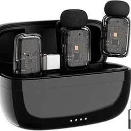 LEKATO Wireless Mic with 4-Level Noise Cancelling for YouTube Video Recording & Vlogging, Supports iOS & Android – Dual Microphone, Voice Changer Mode, 360° Audio Capture, 30H Battery, 30m Range-image-50
