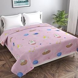 MORADO Glace Cotton Double Bed Quilt Cover/Duvet Cover/Rajai Cover/Blanket Cover with Zipper (90X100 Inches, Purple)-image-2
