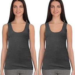 Women's Scoop Neck Sleeveless Charcoal Top/Upper/Vest Thermal (#ABW-Parka-Women-Long-Slip-CH)-picture-37