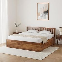 Amazon Brand - Solimo Petra Box Storage Solid Sheesham Wood King (78 x 72) Bed (Teak Finish)-image-64