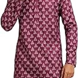 Men's Cotton Blend Printed Kurta (1pc)-image-102