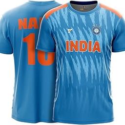 YOURJERSEY India ODI CWC 2023 Cricket Jersey - Personalized with Custom Name & Number | Sizes for Kids, Men & Women-image-60