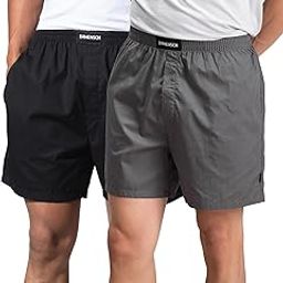 Regular Fit Solid 100% Soft & Durable Cotton Boxer Shorts Dual Pockets Anti-Bacterial Moisture Wicking Microfibre Waistband Ultra-Light Boxers for Men-image-30