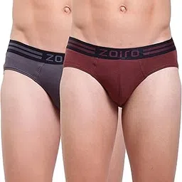 zoiro Men Cotton Blend Solid Soft Classic Brief (Pack of 2)-picture-7
