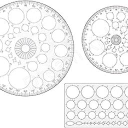 Dream Xplore Geometry Pro Circle Big (25 Circles),Pro Circle Small (16 Circles),Circle Master Template (35 Circles) Drafting Scale Ruler Useful to Architect,Engineering or Other Students (Set of 3)-81
