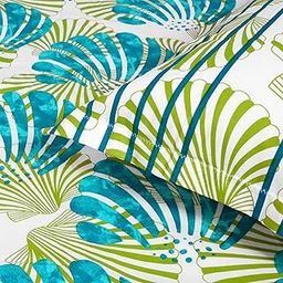 Divine Casa 144 TC 100% Cotton Bedsheet for Single Bed with 1 Pillow Cover (Size 145 X 223 cm, Geometric, Deep Aqua)-image-41