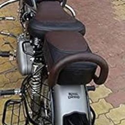 ROYAL KOHLI Bullet Accessories Tank Cover and Seat Cover Coffee Brown for Royal Enfield Classic 350/500, Medium, Leatherette-image-64