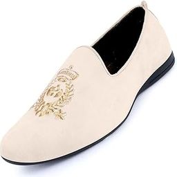 Men's Velvet Embroidery Party Casual Loafer Shoes-image-90