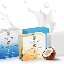 NARI'YAL Cream of Coco Bath Soap Combo, Natural Coconut & Peppermint for Glowing, Brightening & Hydrating Skin, Sulphate-Free, Herbal & Cooling Body Soap for All Skin Types (2 x 50g)-13