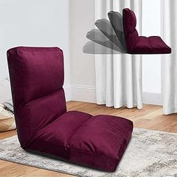 Kawachi Yoga Zone Reclining Floor Chair with Adjustable Back Support Use for Yoga, Meditation, Pooja, Gaming, Study-Maroon-image-41