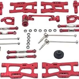 ATORSE Metal Upgrades Parts Kit Fits Wl Toys 1:14 144001 1:12 124018 124019 Red-23