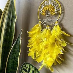 UVID Premium Yellow Life of Tree Dream Catcher for Wall HANING,Home Decor and IT CAN BE Used AS A Gift-18