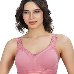 Women's Full Coverage Hosiery Bra for Women with 4 Hook Back Adjustable Strap, Wire Free & Non - Padded Bra, Antibacterial, Cup Size-C, Pack of 1-image-1