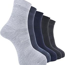Cotton Ankle Length Socks for Men's Free Size In (5 Pair)-image-70