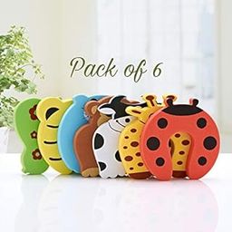 BabySafeHouse Finger Pinch Door Guard for Baby Safety (Animal Shape-Pack of 6)-Door Stopper for Protection from Door Slamming & Accidental Door Lock-20