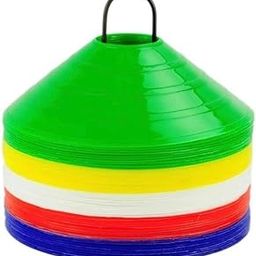 Corso Plastic Cones Marker Mini Space Markers Discs for Football, Soccer, Cricket, Baseball, Agility, Field Sports, Kids Footwork Training, Practice Drills etc (Pack of 20)-picture-22