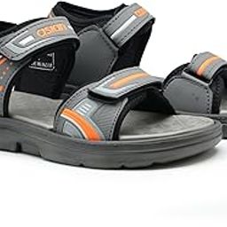 Mens VIRAT-01 Casual Sandals with adjustable velcro closure for easy wear with flexible fitting and trendy and stylish looks ideal for everyday use for mens as well as boys-image-87