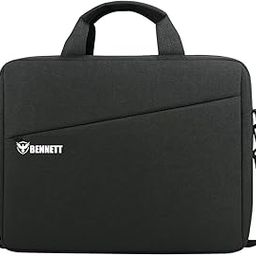 Bennett™ Mystic Unisex Adult Men's Laptop Bag 15.6 inch Side Shoulder Briefcase Satchel Messenger Business Bags for Men & Women Front Pocket for Laptop Accessories - Black (6 Month Warranty)-image-22