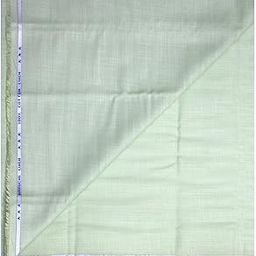 Weaves Empire 100% Linen Cotton with BATISTE Weaving Green Colour Plain Unstitched Shirt Fabric - 1.6 mts / VV1013-image-82
