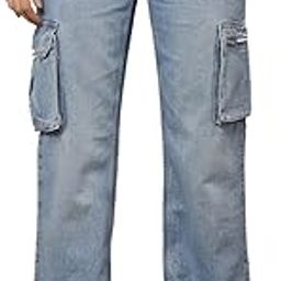 Women's Cotton Full Length Button Closure Blue Jeans-image-7