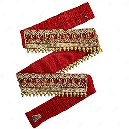 vama Traditional Adjustable Embroidery Cloth Saree Waist Belt Stretchable Kamarpatta Kamardhani Kamarband Kamarbandh Kamar ka Patta Patti Tagdi for Women & Girls-picture-31