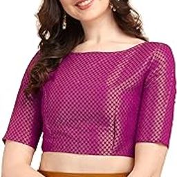 Women's Art Silk Solid Half Sleeve Fitted Blouse Pack of 1-image-91