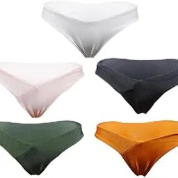 snappsy Womens Low-Rise Thong T-Back Pearls Bottom G-String Underwear Pink XL-picture-28